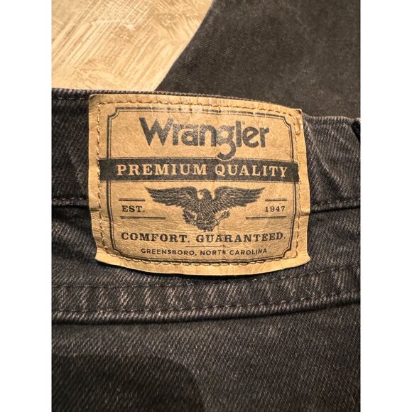 Mens Wrangler Big & Tall 42x32 Black Denim Jeans Western Cowboy Style - Picture 9 of 9
